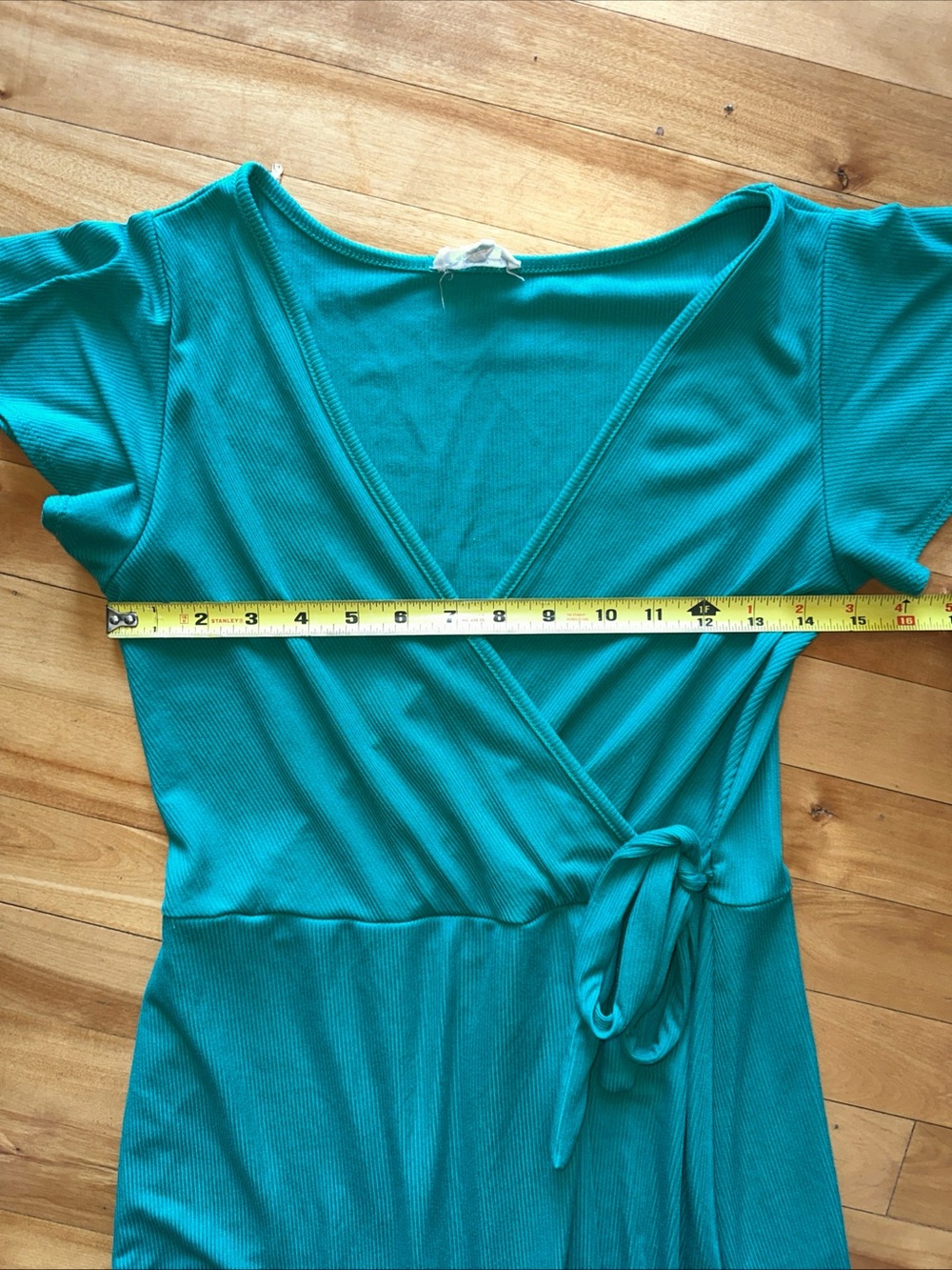 See You Monday Teal Green Wrap Maxi Dress - Picture 6 of 9